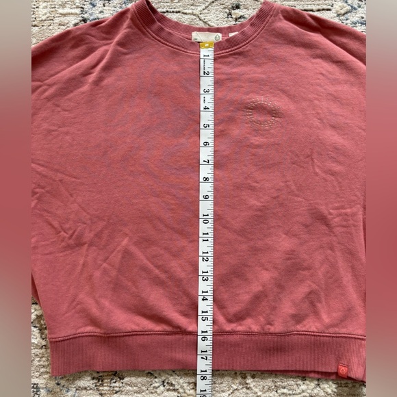 Tasc Sweatshirt Womens Sm Red Pullover Organic Cotton Stretch Crew Neck Casual - Picture 8 of 8